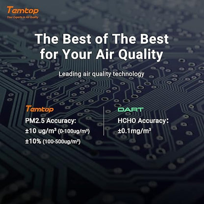 Temtop M10 Air Quality Monitor Indoor Air Quality Tester AQI PM2.5 VOCs - Image 7