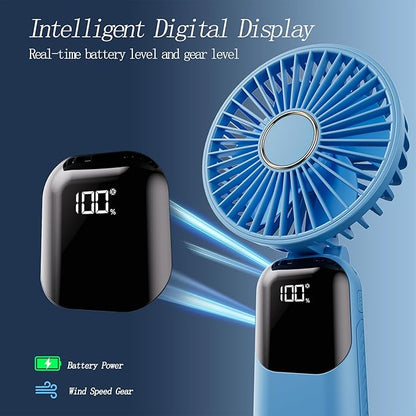 GOCKERA Portable Fan, 4200mAh Battery Operated Fan, 5 Speeds&Digital Display - Image 4