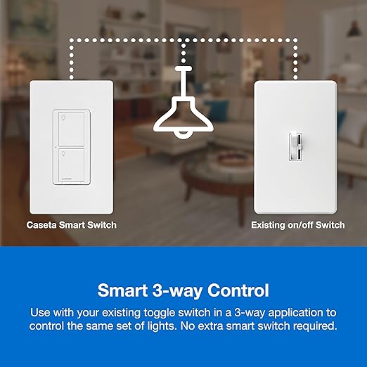 Lutron Caseta Original Smart Light Switch Kit w/ Wall Plate and Smart Hub - Image 7
