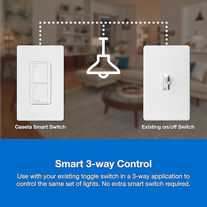 Lutron Caseta Original Smart Light Switch Kit w/ Wall Plate and Smart Hub - Image 7