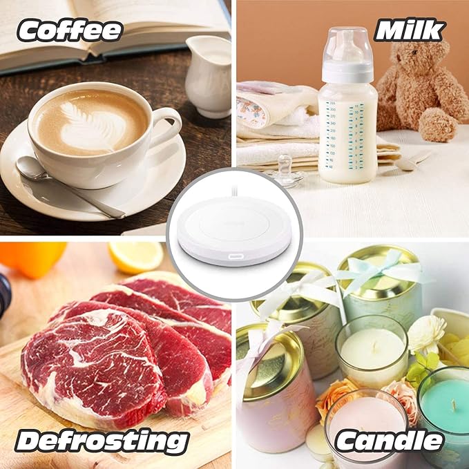 BESTINNKITS White Smart Coffee Auto On/Off Gravity-Induction Mug Office Desk Use - Image 5