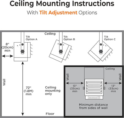 Comfort Zone Hard-Wired Ceiling Mount Garage Space Heater - Image 4