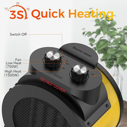 1500W Electric Space Heater - Image 2