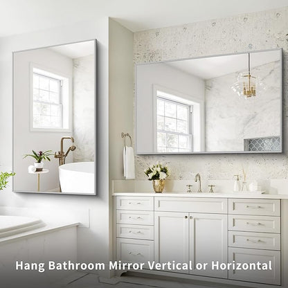 36x55inch Bathroom Mirror, Large Rectangular Wall Mirrors - Image 4