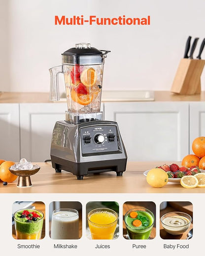 VEVOR Blender for Smoothies, 61 oz 1400W, Professional Blender - Image 4