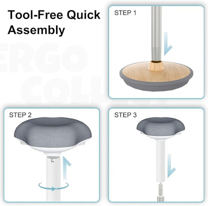 Wobble Stool - Adjustable Height Standing Desk Chair | Sit Stand Stool - Image 7