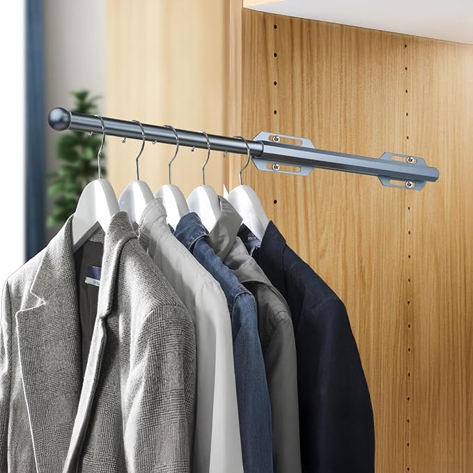 Valet Rod for Closet Pull Out, Standard Retractable closet rod organization rack by VanlonPro