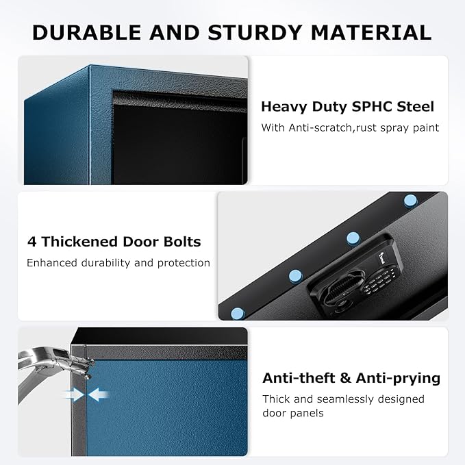 Bonsaii 1.8 Cubic Feet Security Home Safe - Image 4