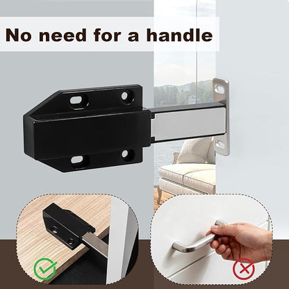 4 Pack Magnetic Push Latch, Heavy Duty Magnetic Touch Latch, - Image 4