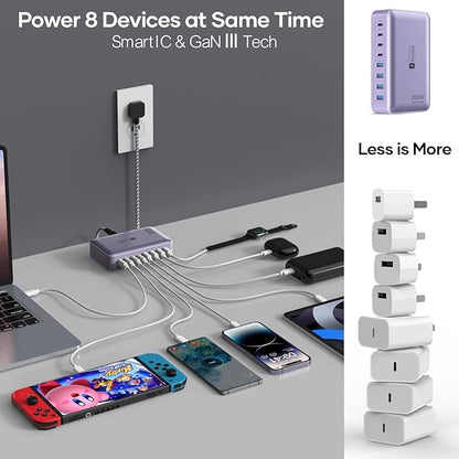 8-Port Type C Fast Charger Block 200W - Image 6