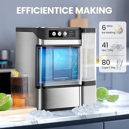 Chewable Crunchable Countertop Nugget Ice Maker，with Side Water Tank, 41 Lbs in - Image 2