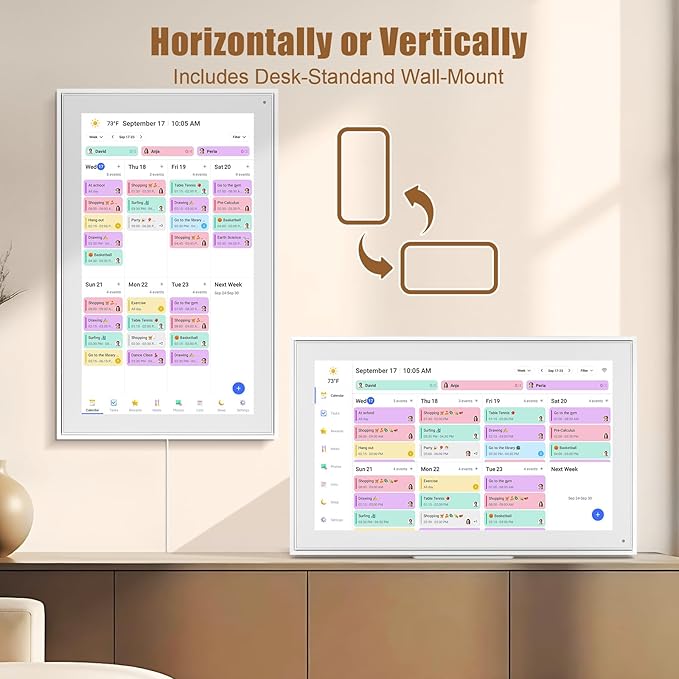 Smart Digital Calendar: 21.5-Inch Electronic Wall Calendars & Chore Chart - Image 7