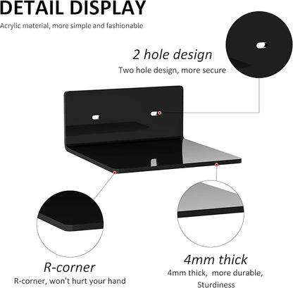 6 Inches Acrylic Small Wall Shelves 2 Pack, Floating Shelf - Image 4