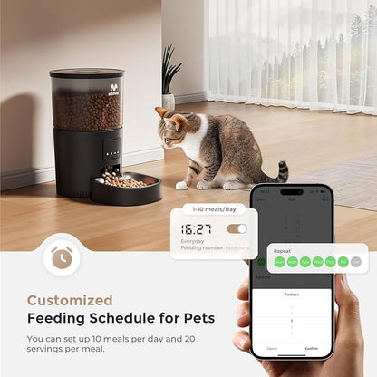 IMIPAW Automatic Cat Feeder, 5G WiFi Food Dispenser - Image 3