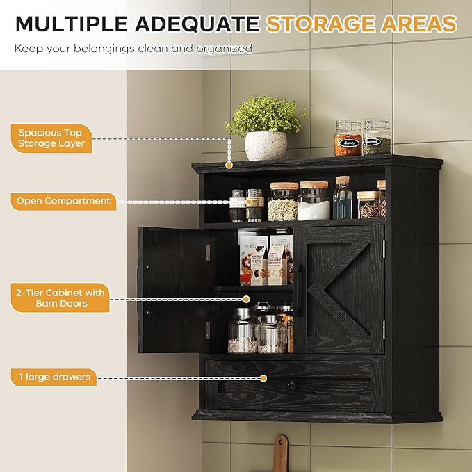 Bathroom Wall Cabinet, Wall Mounted Medicine Cabinet - Image 3