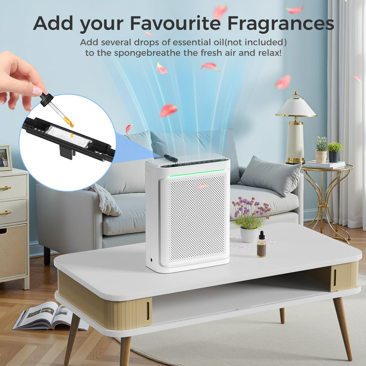 voopnu air purifiers for home with air quality, package contents