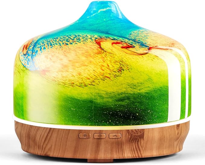 Porseme 500ml Glass Essential Oil Diffuser Aromatherapy Ultrasonic Cool Mist by Porseme