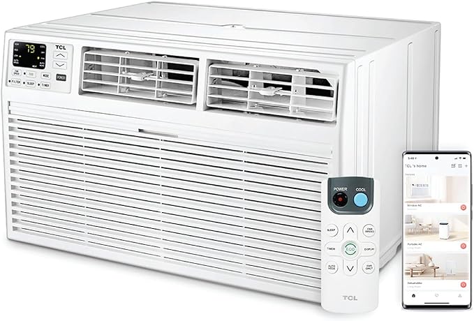 TCL H10T9EX1-A 10, 000 Smart Through-The-Wall Air Conditioner, Fan & by TCL