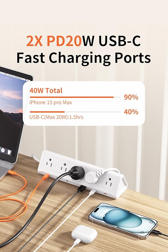 10 FT Desk Clamp Power Strip - Image 6