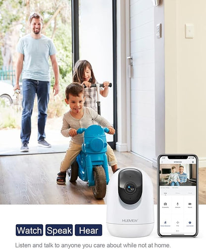 MUBVIEW Cameras for Home Security, 2.4/5GHz WiFi 2K Indoor Wired Se2.curity - Image 8