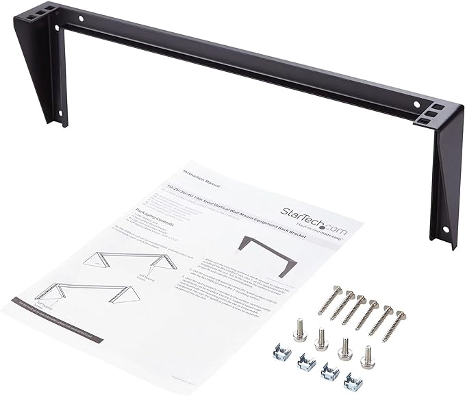 StarTech.com 1U Wall Mount Patch Panel Bracket – 19 in – Steel by StarTech
