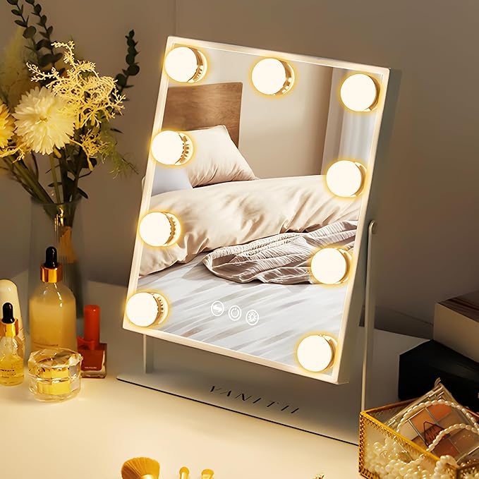 VANITII Vanity Mirror with Lights Hollywood Lighted Makeup Mirror with 9 - Image 6