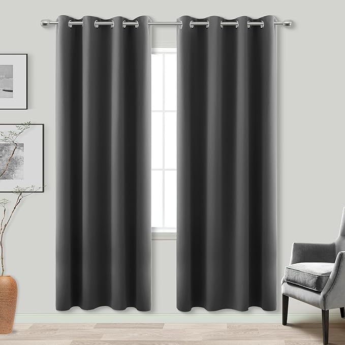 KOUFALL 78 Inch Long Closet Curtain 2 Panels, Insulated Thermal Closet Door by KOUFALL