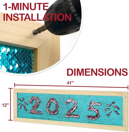 Monläurd® Sequin Sensory Wall Panel – Reversible Flip Fabric Board - Image 4