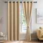 JIUZHEN Blackout Curtains with Tiebacks by JIUZHEN