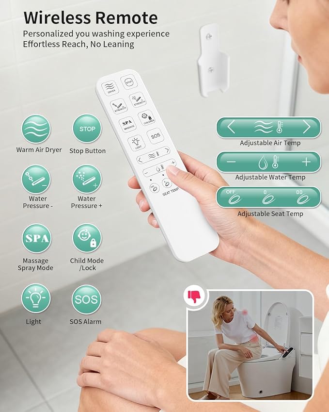 SR SUN RISE Electric Bidet Toilet Seat Elongated - Image 8