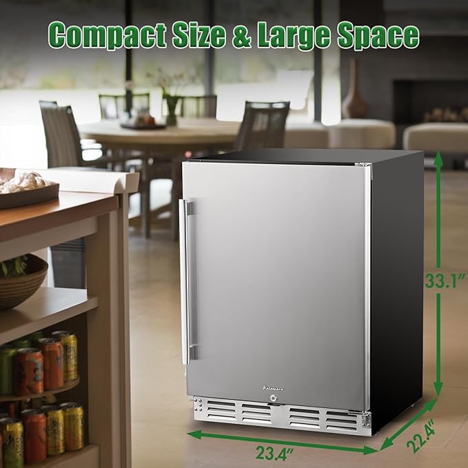Kalamera Beverage Refrigerator, 24 inch Under Counter Drink Cooler - Image 3