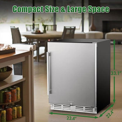 Kalamera Beverage Refrigerator, 24 inch Under Counter Drink Cooler - Image 3