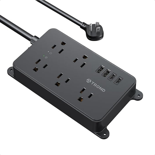 TROND Power Strip Surge Protector, 5 Widely-Spaced Outlets by TRONDOfficial