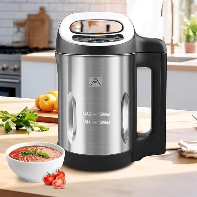 Homtone 1.6L Soup Maker, Stainless Steel Soup Making Machine by Homtone