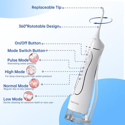 Portable Water Flosser for Teeth, Cordless Dental Flosser - Image 4
