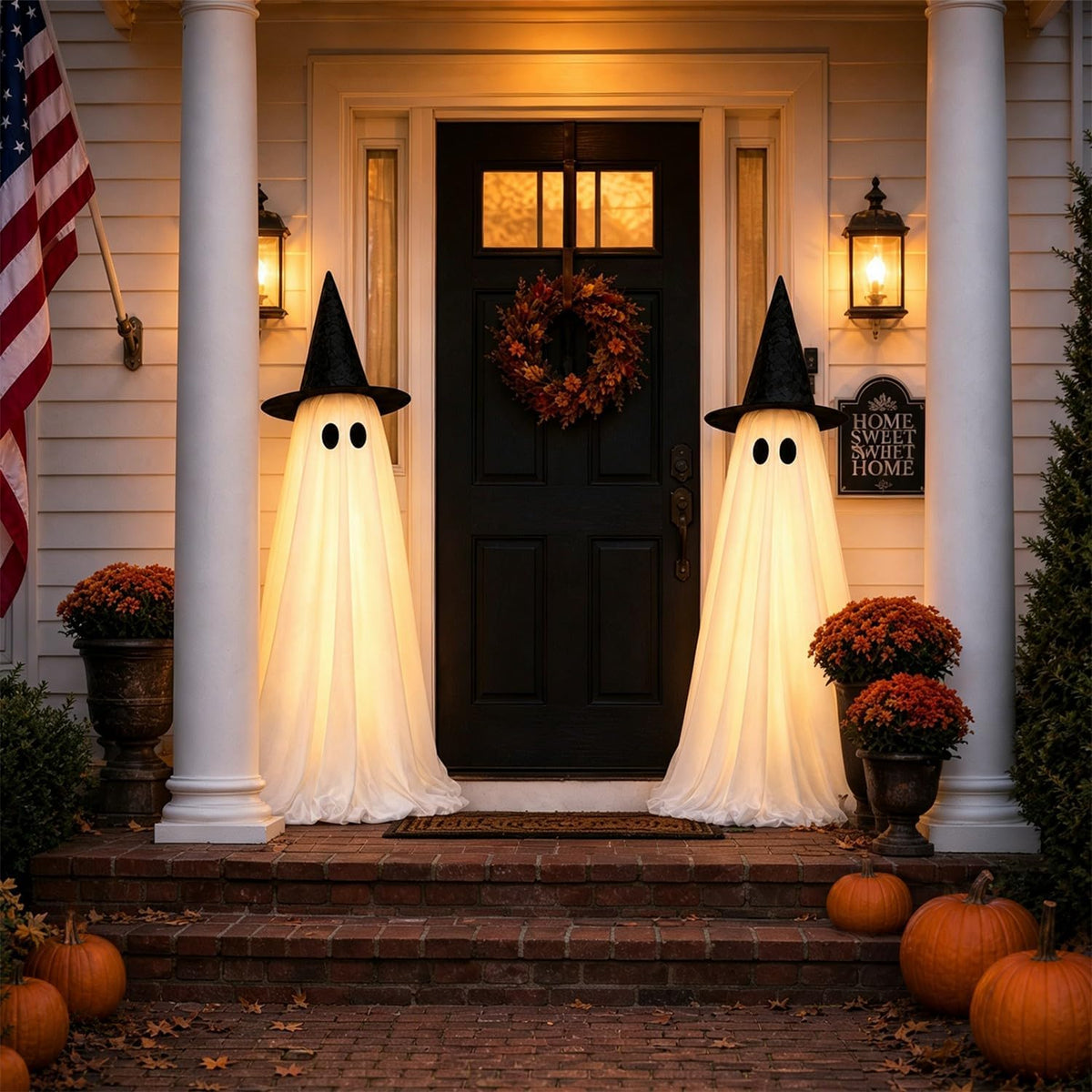 Halloween Ghost Decorations Indoor,Light Up Ghost Decor Indoor - 2 Pack