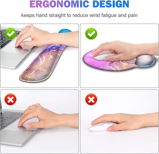 Gaming Mouse Pad, Large Desk Mat, Cute Desk Pad Protector, 4in1 XXL Mousepad + - Image 6