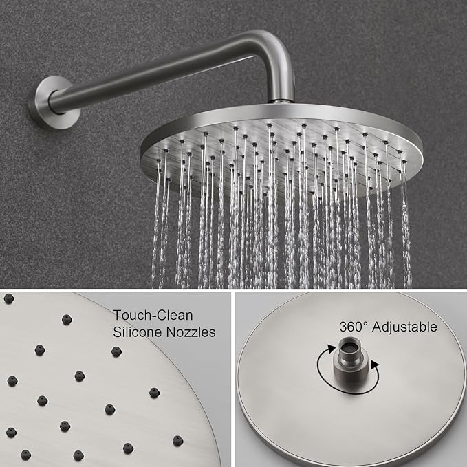 Iriber Shower System Wall Mounted Shower Faucet Mixer Set - Image 3