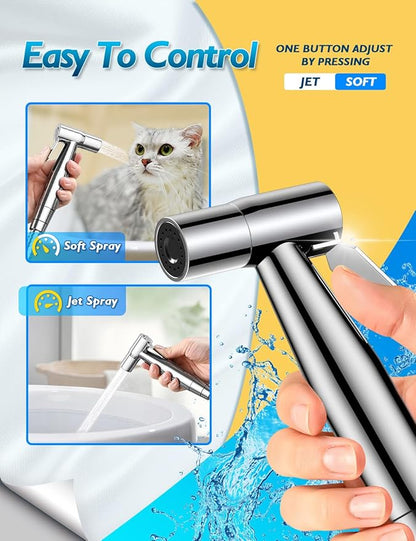 Chrome Handheld Bidet Sprayer, Jet Sprayer - Image 6