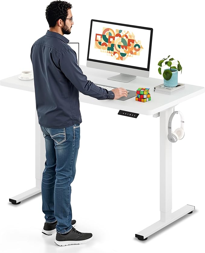 SANODESK Electric Standing Desk 48 x 24 Inches Whole-Piece Desktop Height by sanodesk