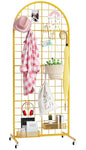 Asee'm Grid Wall Panels Display Stand 2' x 5.2' FT Gold Movable Wire Grid Wall by Aseem