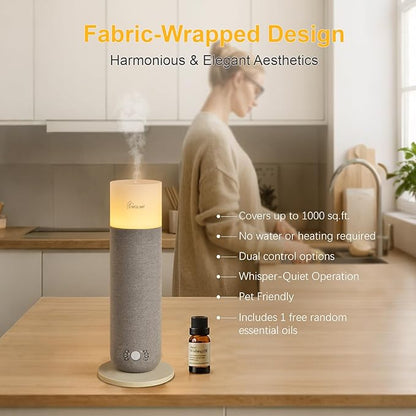 Hotel Collection Diffuser Machine, Fabric-Wrapped Design, Candlelight - Image 2