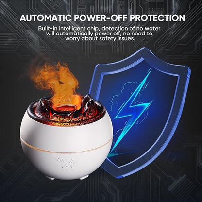 Essential Oil Diffuser, Volcano Fire Flame Aromatherapy Diffuser, 360ml - Image 6