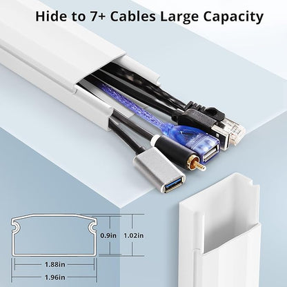 YCLYC Cord Covers - 63in Paintable TV Cable Hider Kit - Image 2