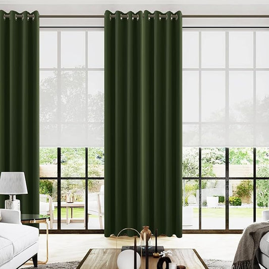 KOUFALL Olive Green Blackout Curtains by KOUFALL