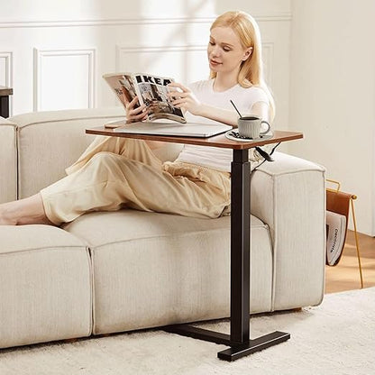 Mobile Bed Laptop Desk with Lockable Wheels and Height Adjustment Function - Image 2