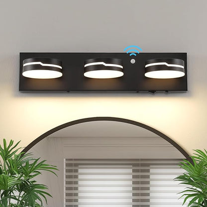 LED Modern Bathroom Lights Fixtures 3-Light Motion Sensor Vanity Light Matte by Unknown