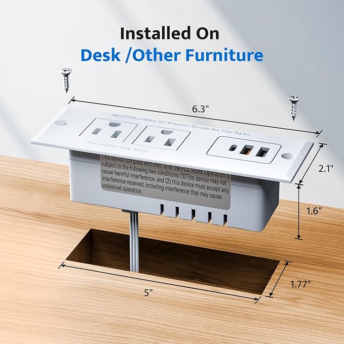DOACE Recessed Power Strip - Image 6