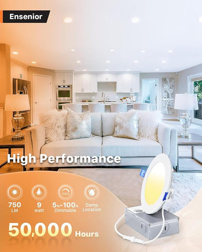 Ensenior 12 Pack 4 Inch Ultra-Thin LED Recessed Light - Image 2