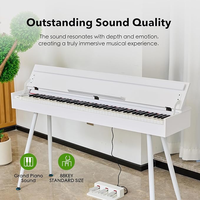 KUMENG Digital Piano 88 Key Weighted Keyboard, Full-Size Desk Progressive - Image 2